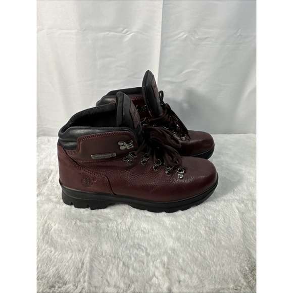 Timberland Euro Hiker  Boots Men\'s  Burgundy Size 11 Medium main image 4